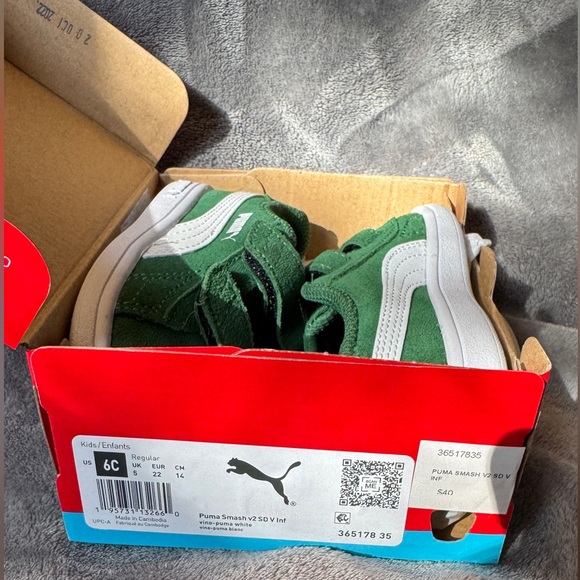 Puma Smash v2 SD V Infant/Toddler Sneakers - Size 6 - Picture 2 of 6